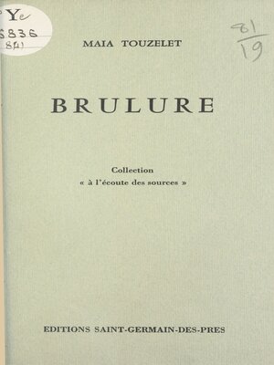 cover image of Brûlure